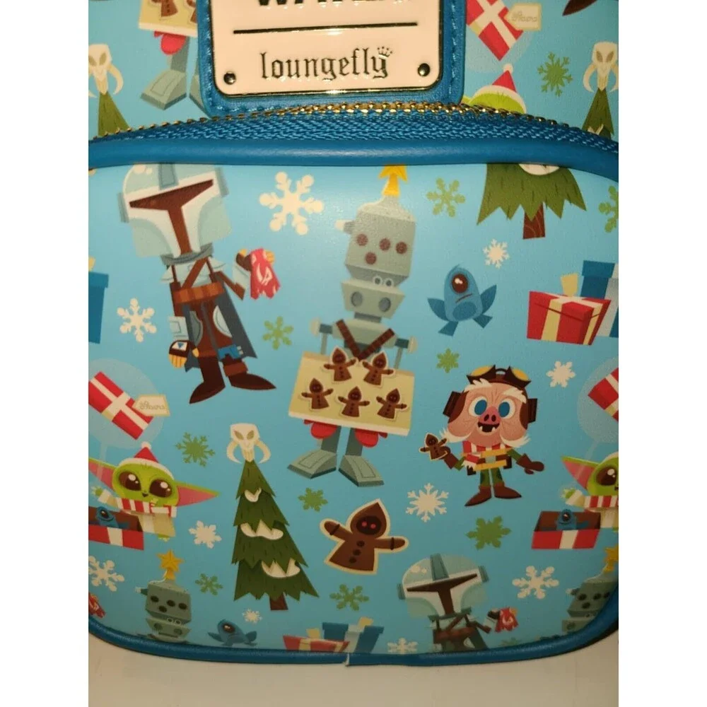 Loungefly Star Wars The Mandalorian Chibi Holidays Faux Leather Mini Backpack